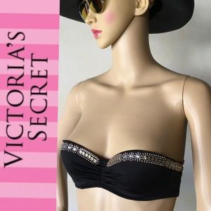 Victoria’s Secret bling Black swimsuit top 32A
